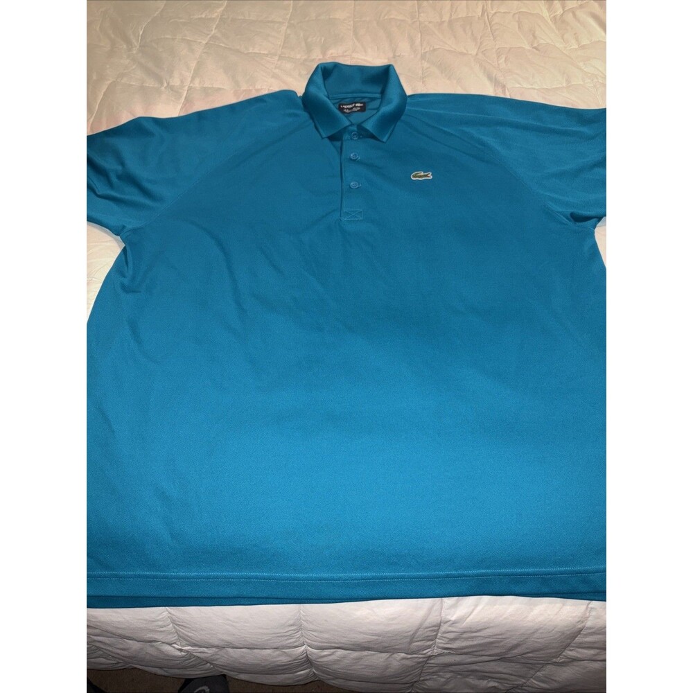 Lacoste Sport TEAL Polo Shirt 3XL (size 8) Gator Polyester